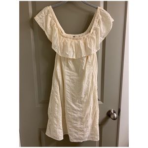 Off white off the shoulder dress